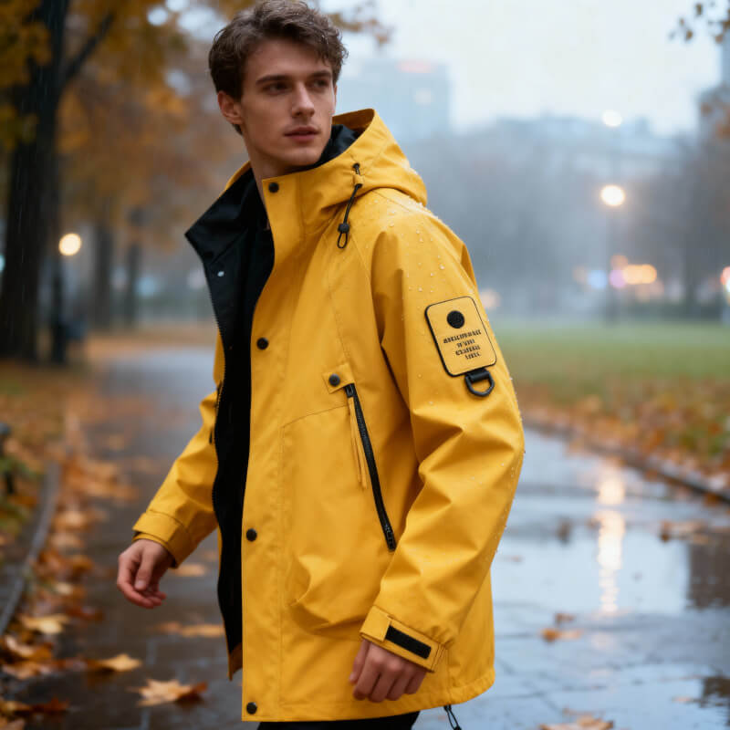 Men's Waterproof Softshell Jacket | Adjustable Hood, Wind Protection