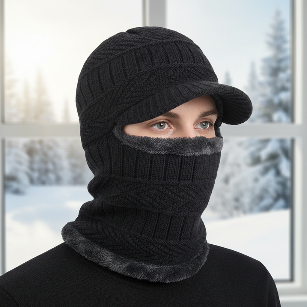 Winter face mask beanie hat unisex warm skull cap with full face coverage