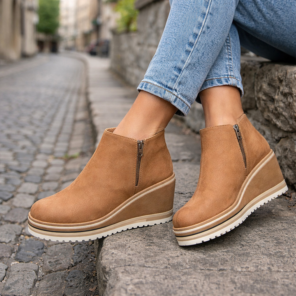 Platform Wedge Ankle Boots for Women | All-Day Comfort, Support