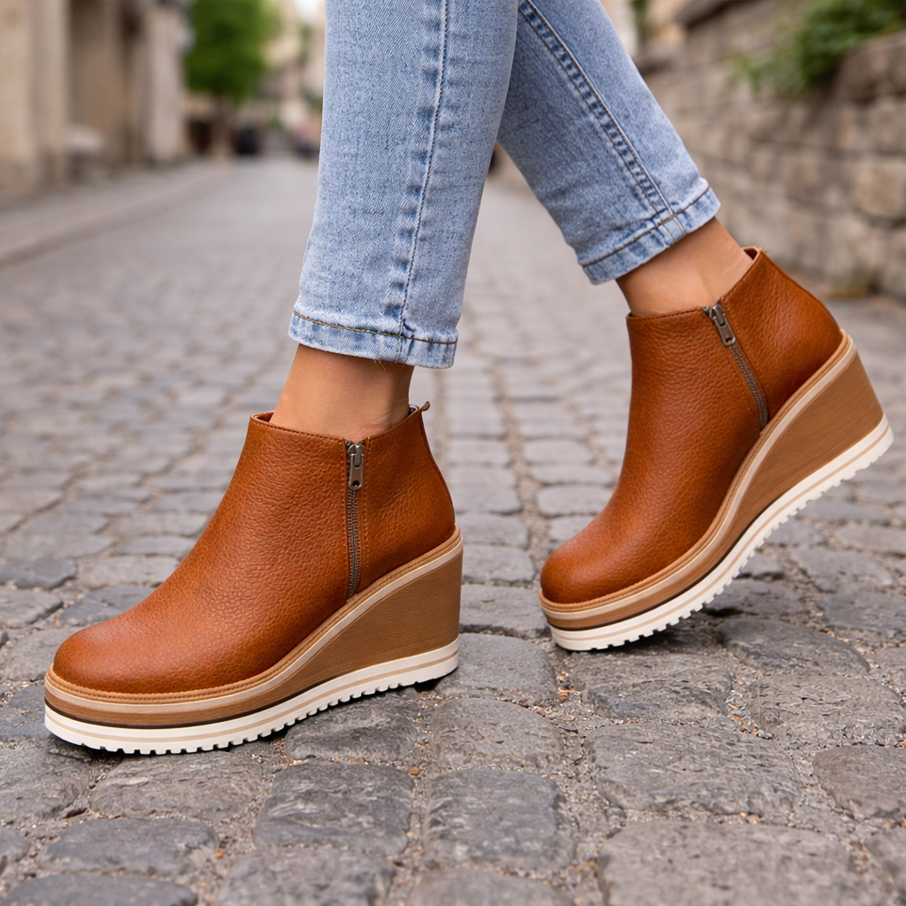 Platform Wedge Ankle Boots for Women | All-Day Comfort, Support