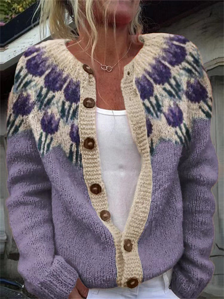 Women's Knit Cardigan | Elegant Vintage, Handcrafted Pattern