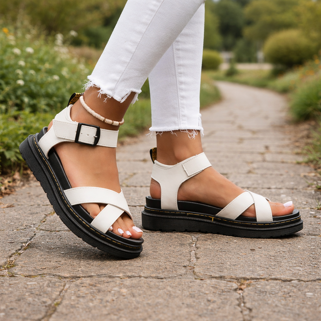 Women's platform sandals | Adjustable ankle strap, comfortable sole