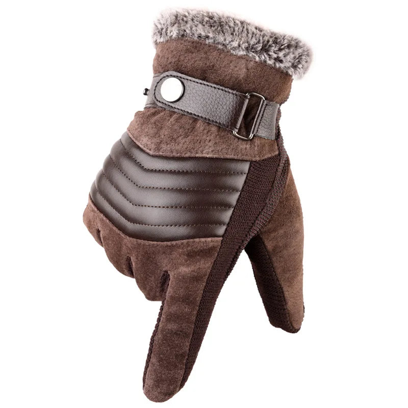 Men's Winter Gloves | Fur Lined, Thermal Insulation | Touchscreen Compatible