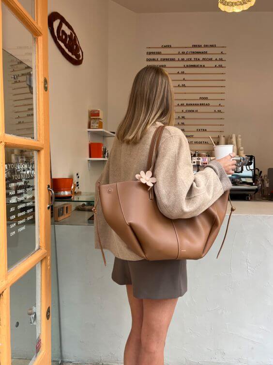 Women's Tote Bag | Vintage Leather Shoulder Bag, Spacious
