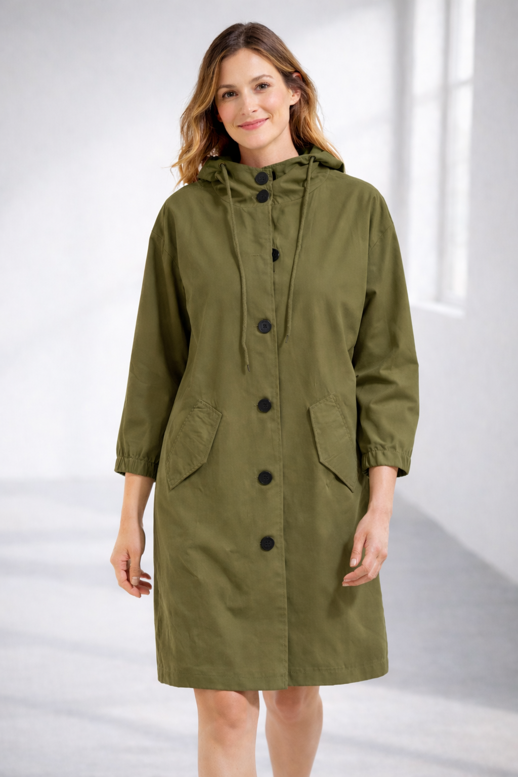 Women's Rain Jacket | Mid-Length, Hood | 9 Colors