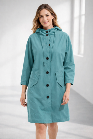 Women's Rain Jacket | Mid-Length, Hood | 9 Colors