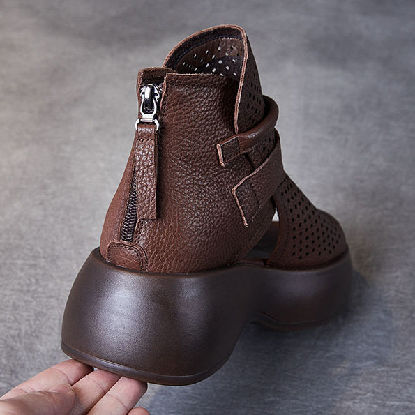 Women's Orthopedic Sandals | Leather, Brown Black Beige