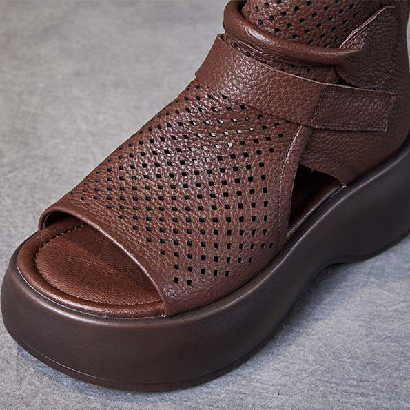 Women's Orthopedic Sandals | Leather, Brown Black Beige