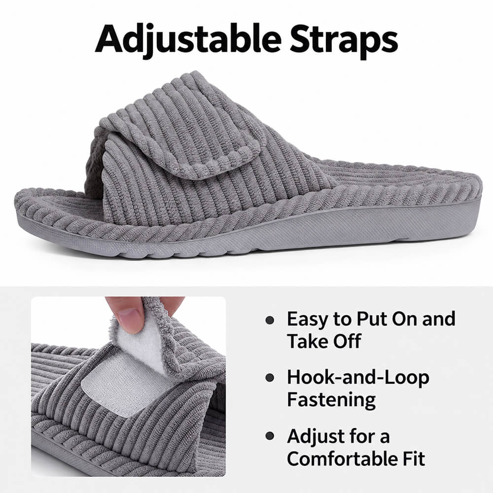 Orthopaedic Slippers | Womens Arch Support, Comfort | Corduroy, Velvet Lined
