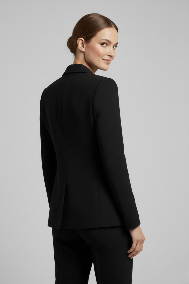 Women's Double-Breasted Sage | with Golden Button Details