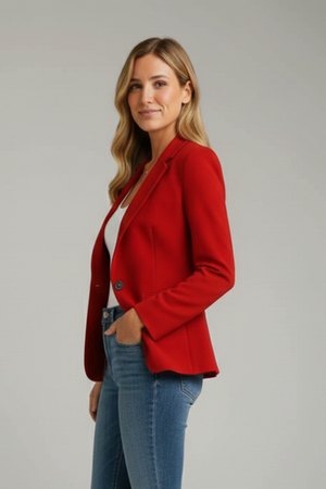 Women's Blazer | Notched Lapel, Single Button