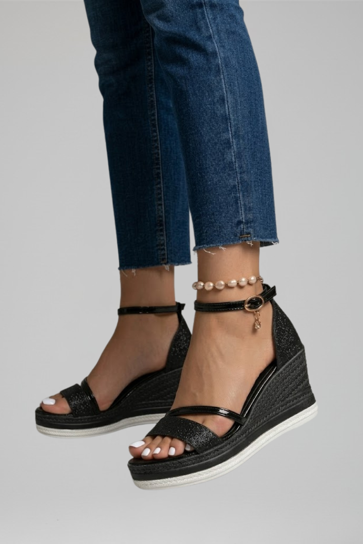 Women orthopedic sandals contoured cushioned footbed slip-on open toe