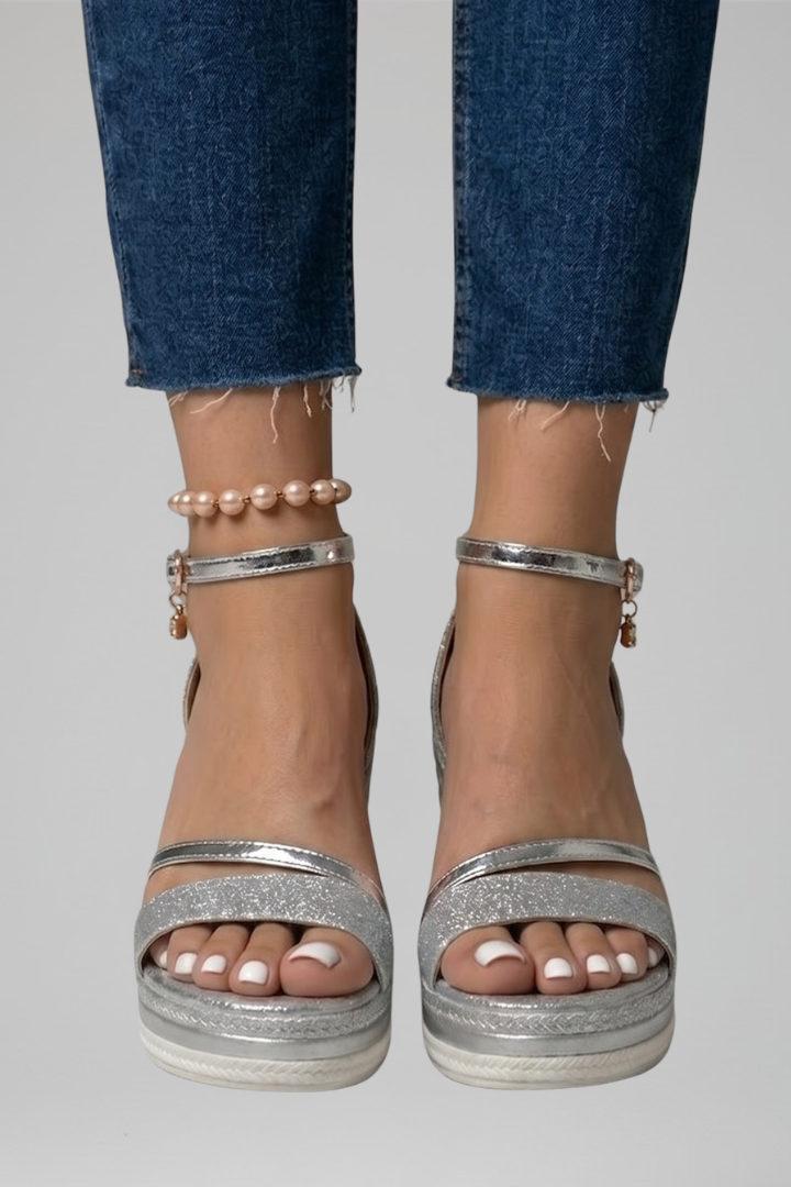 Women orthopedic sandals contoured cushioned footbed slip-on open toe