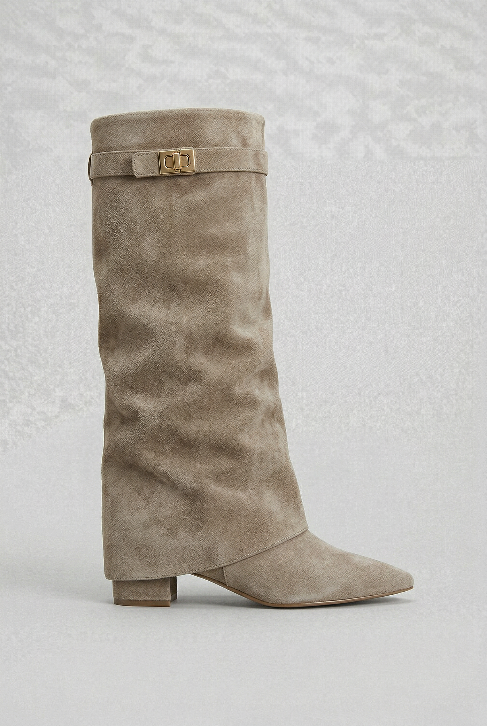Women's Boots | Block Heel, Zip Closure | Suede and Leather