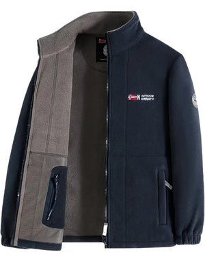 Men's Fleece Jacket | Zip-up, Warm, and Comfortable | Casual Style