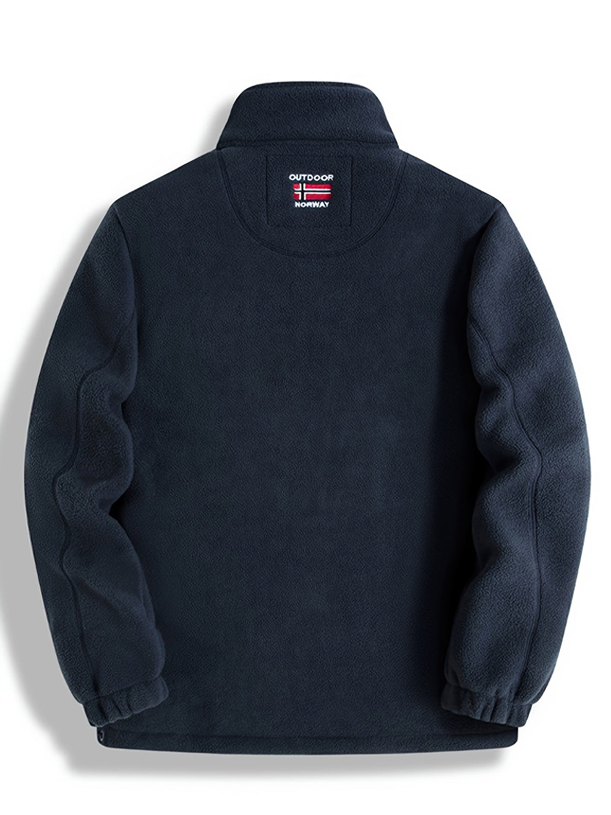 Men zip up fleece sweater jacket warm inner lining sporty fit