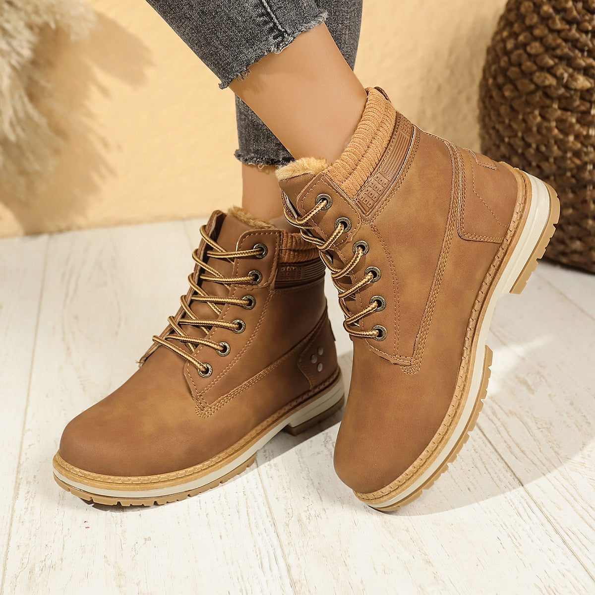 Womens Winter Ankle Boots | Waterproof Fur Lined Arch Support
