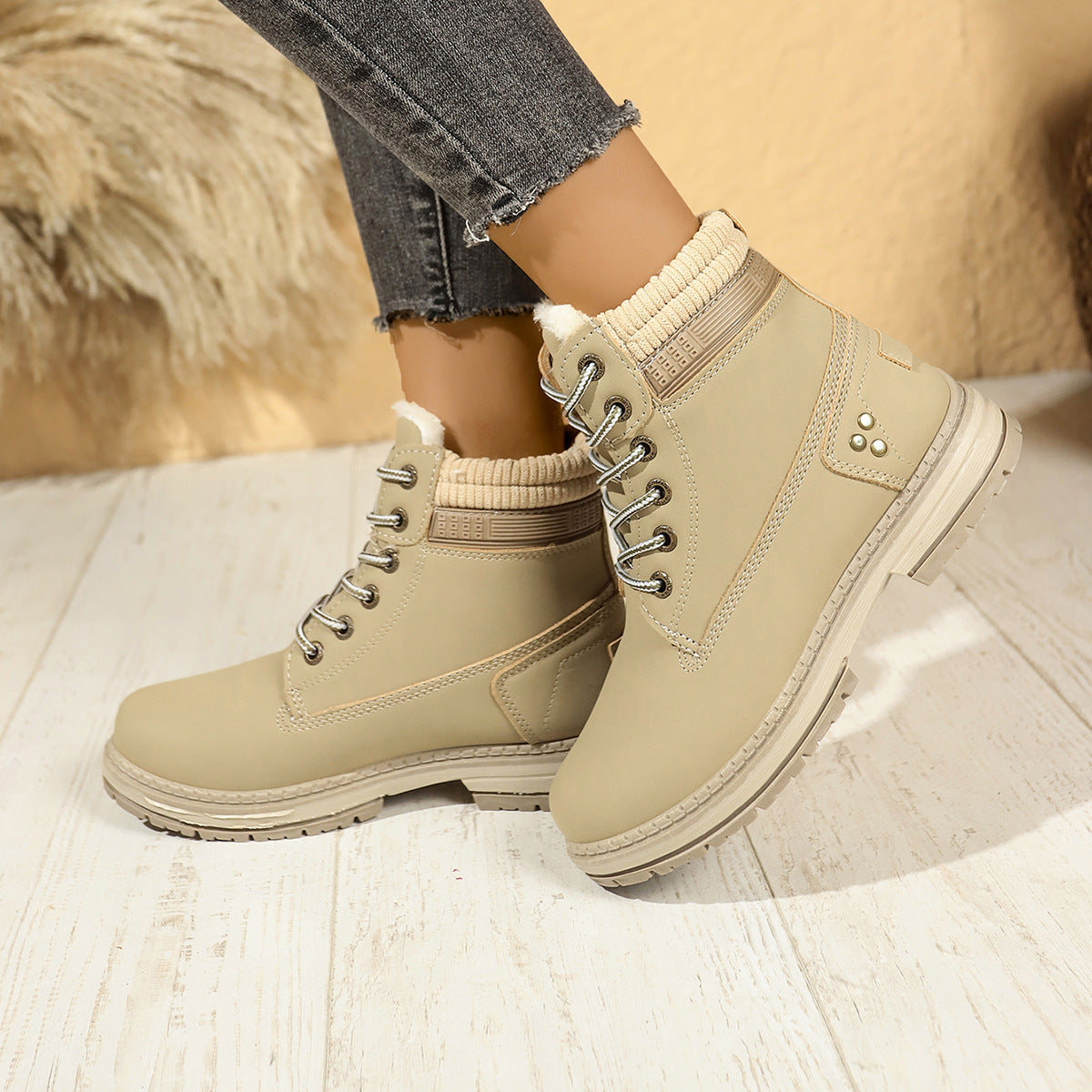Womens Winter Ankle Boots | Waterproof Fur Lined Arch Support