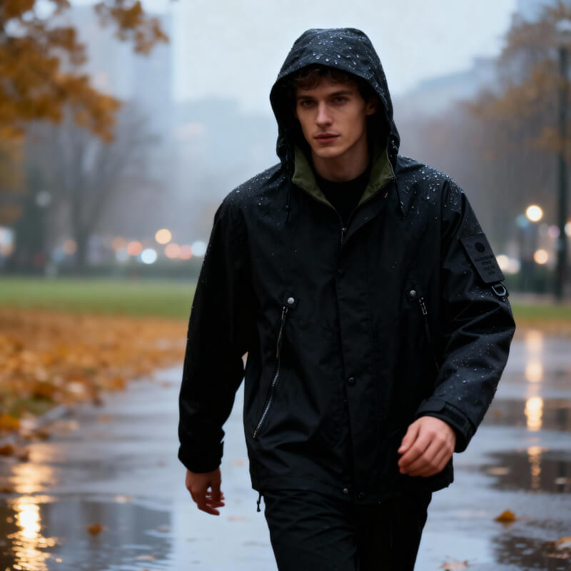 Men's Waterproof Softshell Jacket | Adjustable Hood, Wind Protection