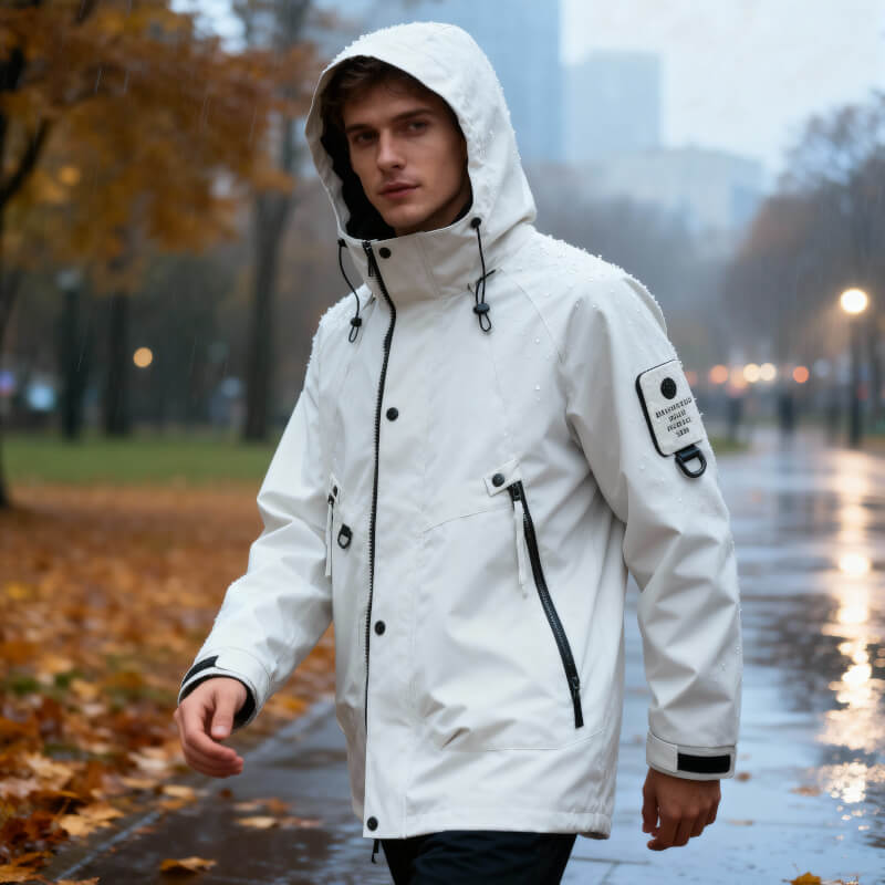 Men's Waterproof Softshell Jacket | Adjustable Hood, Wind Protection