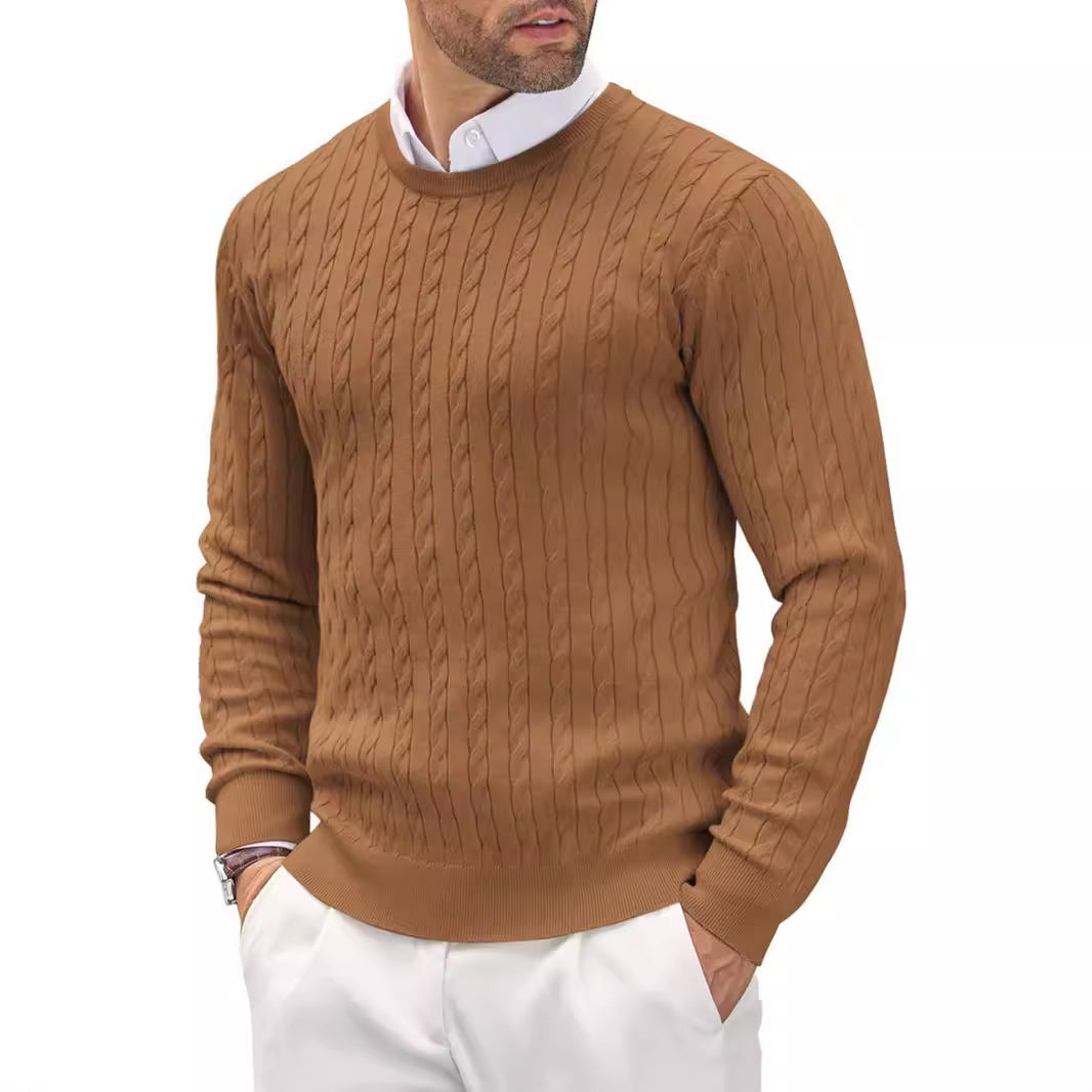 Men's Slim Fit Sweater - Round Neck - Lightweight Knit