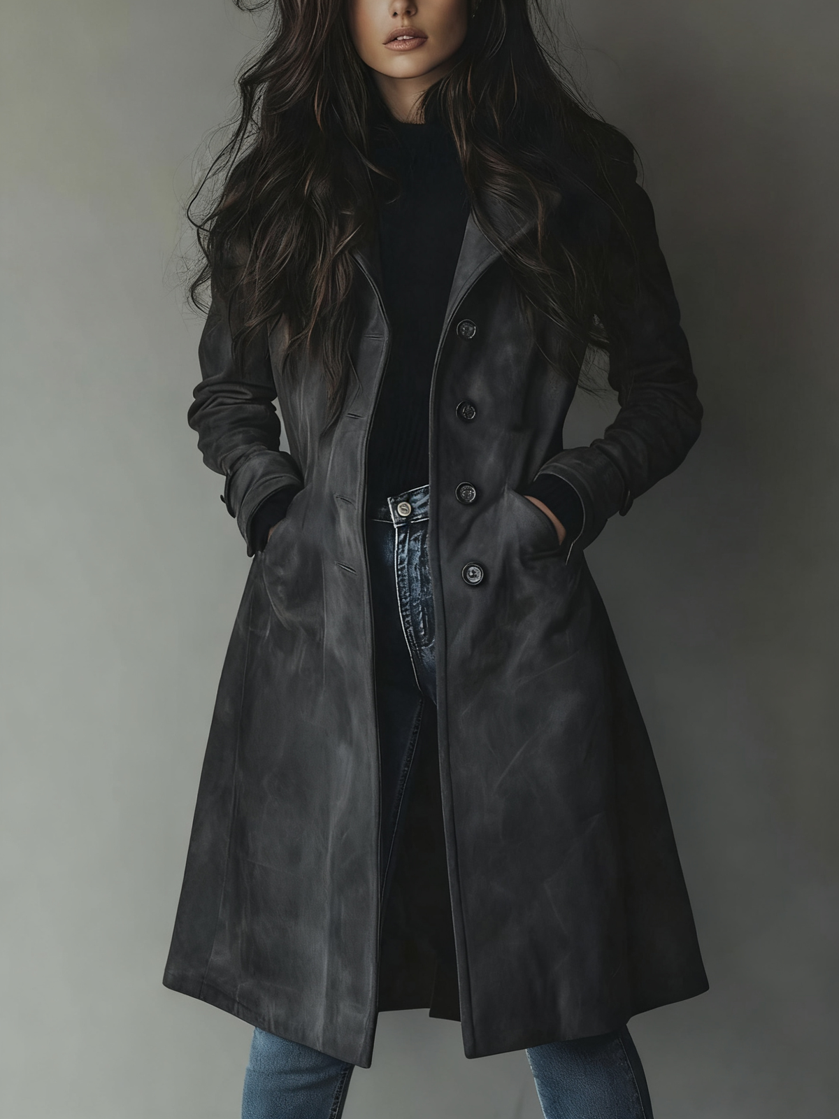 Women Trench Coat Vintage