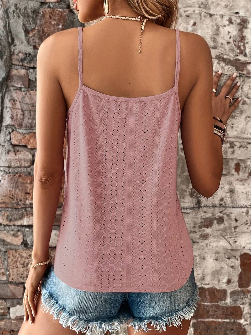 Lace Top | V-neck lace camisole | Spaghetti straps, lightweight