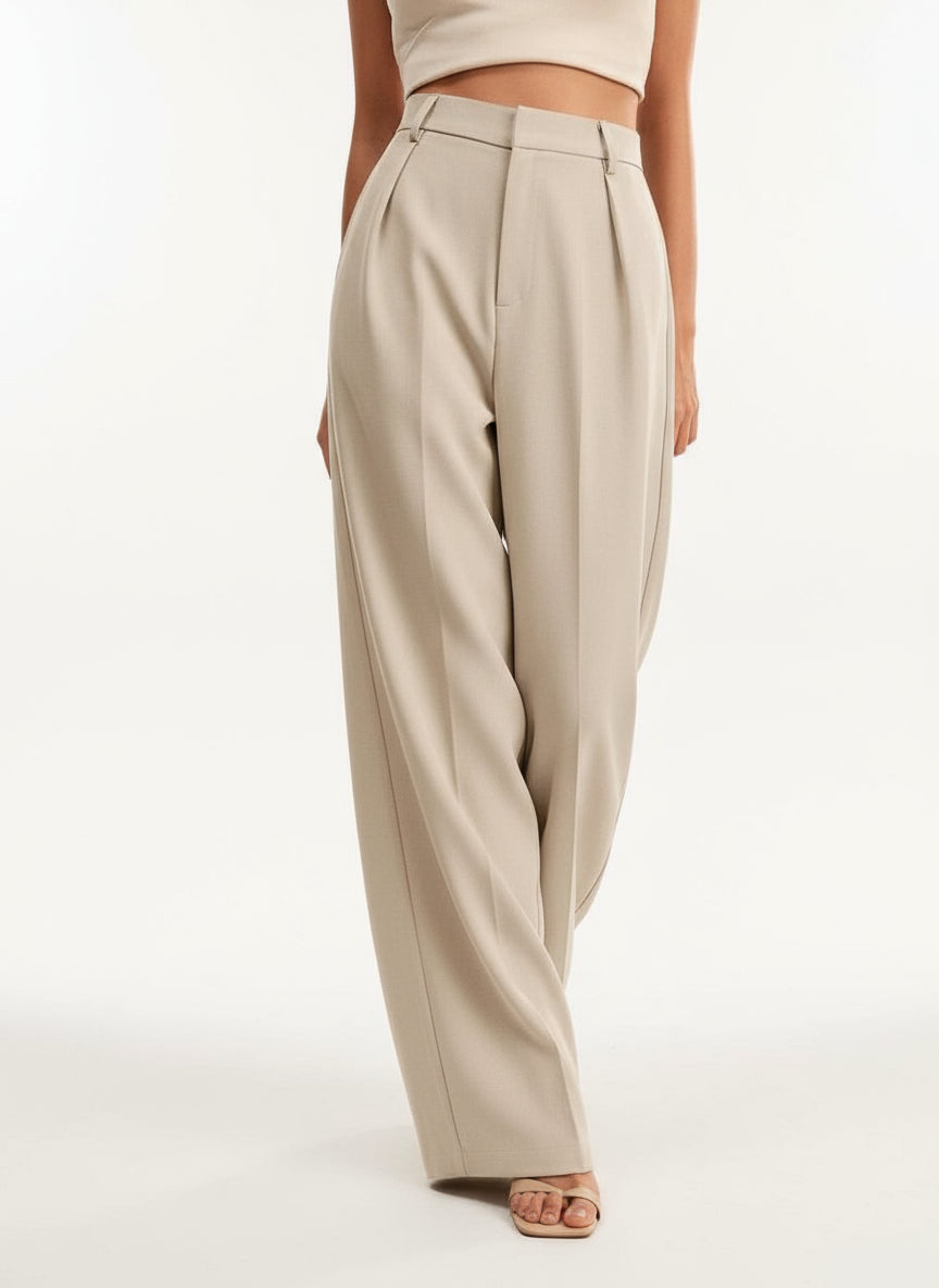 Women's Pants | High Waist Wide Leg | Tailored