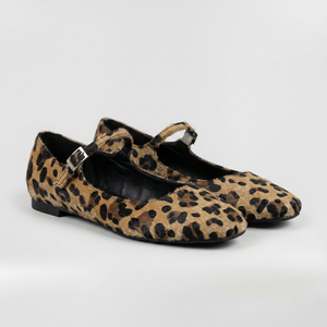 Women's Mary Jane Shoes | Leopard Print, Adjustable Buckle Strap