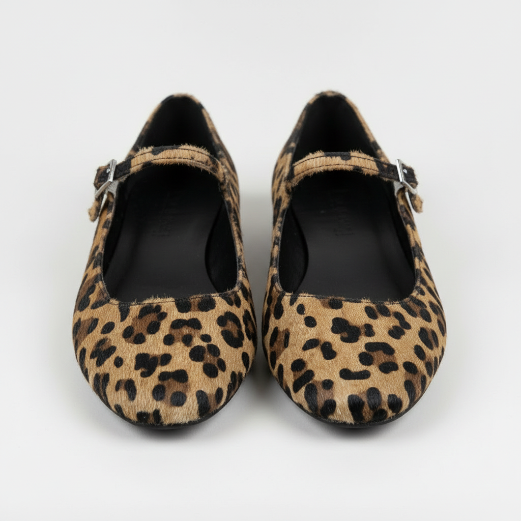 Women's Mary Jane Shoes | Leopard Print, Adjustable Buckle Strap