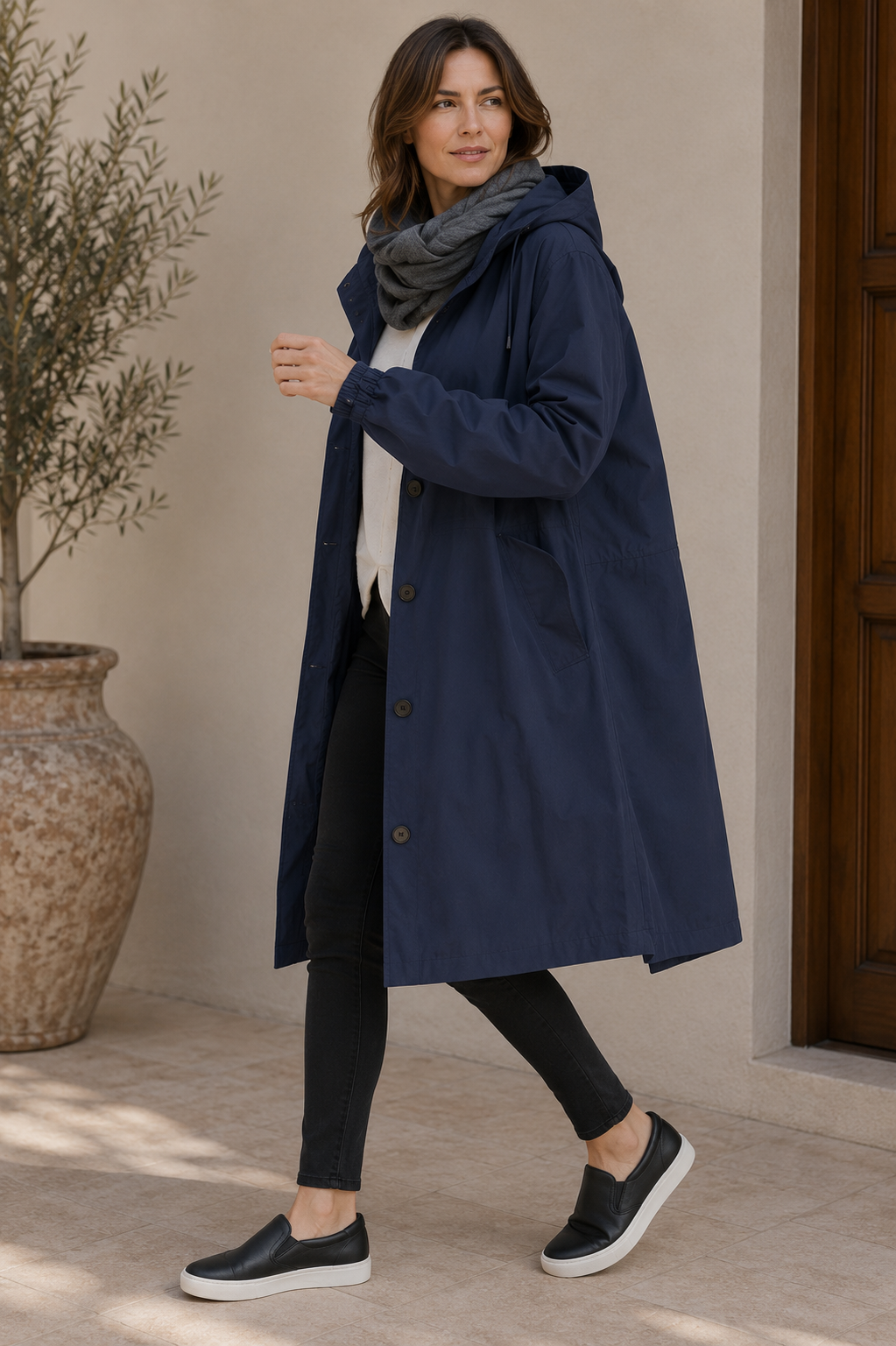 Women's Rain Jacket | Waterproof Oversized with Hood | Breathable