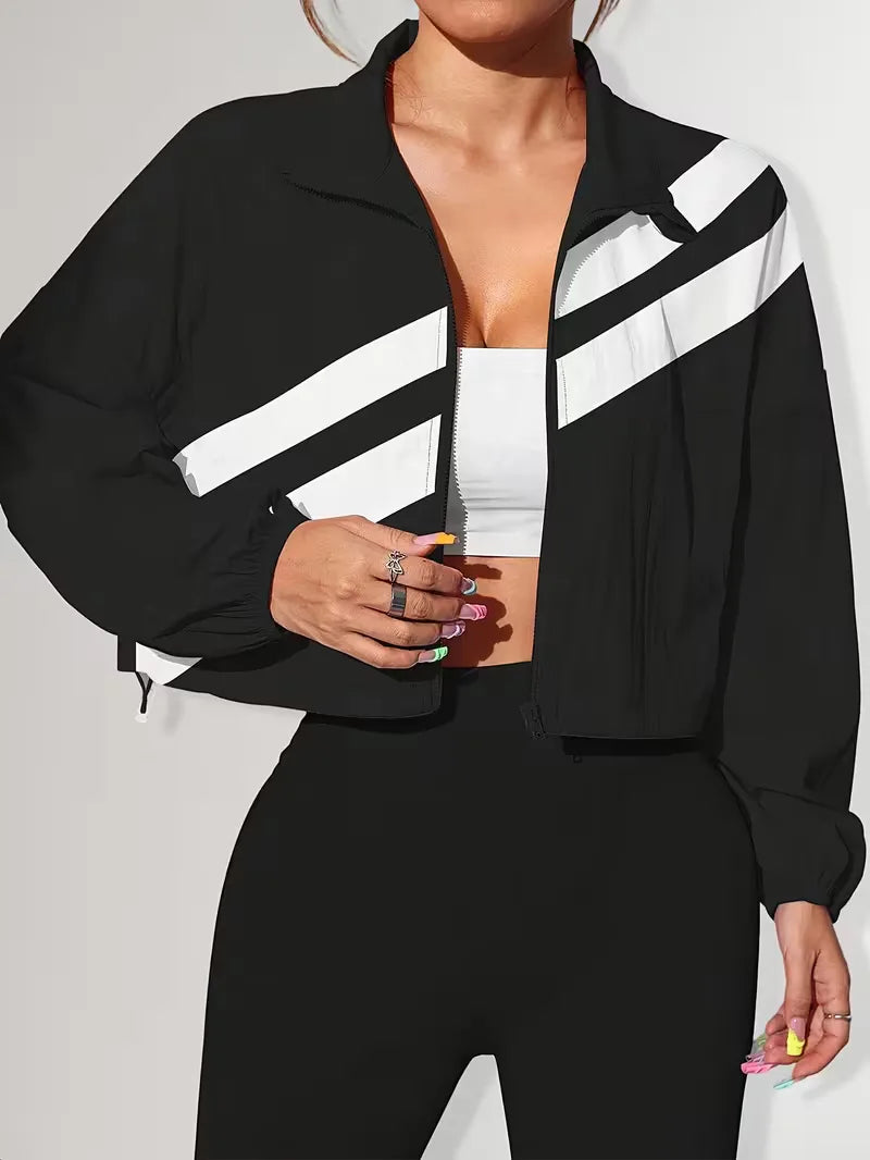 Women's Track Jacket | Oversized Streetwear, Light Blue