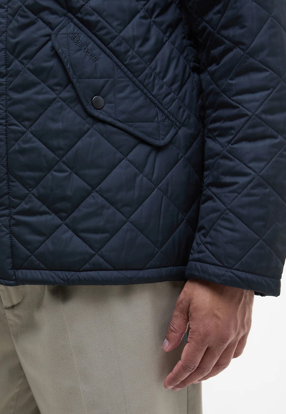Men's Quilted Jacket | Navy Blue, Fitted