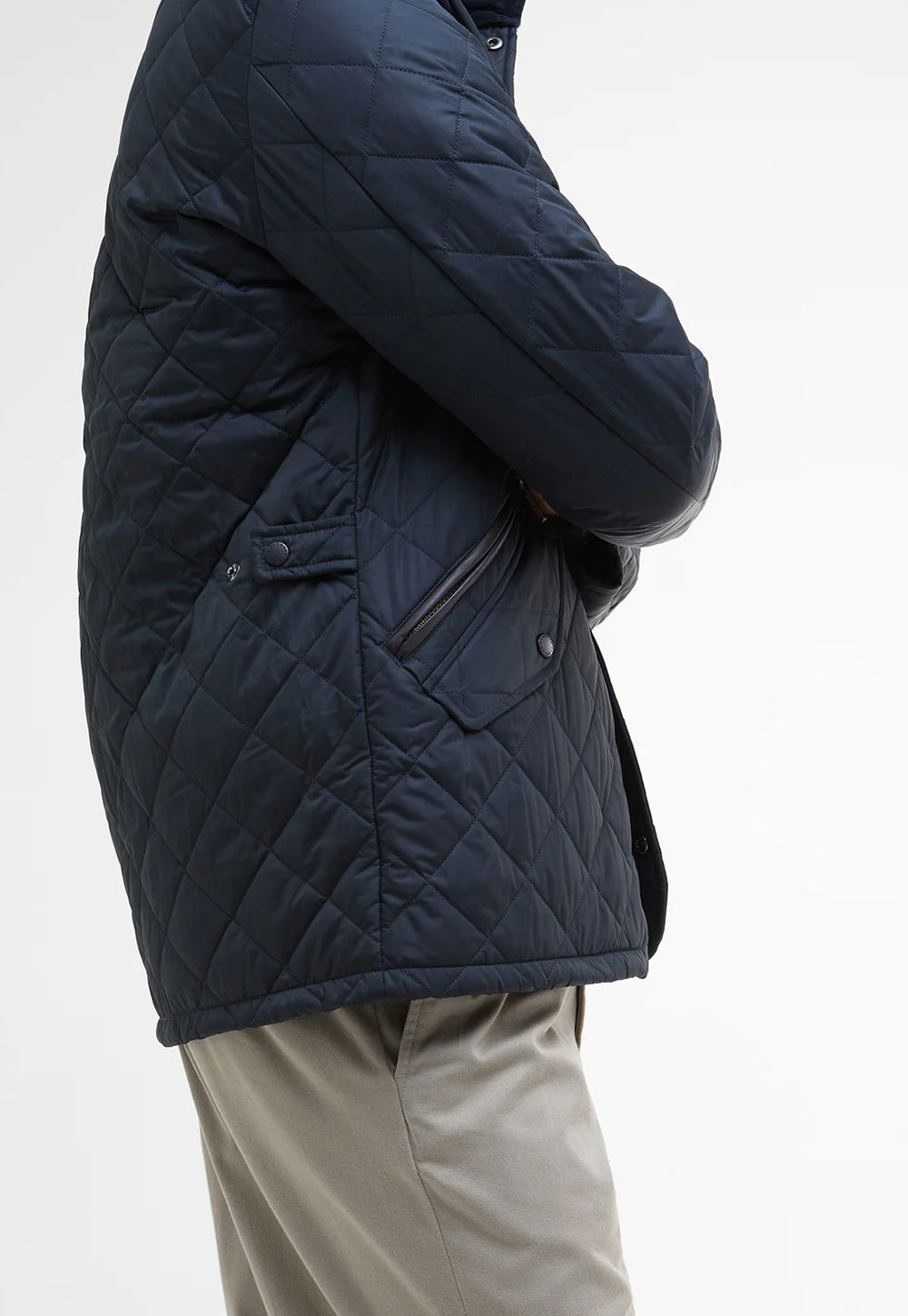 Men's Quilted Jacket | Navy Blue, Fitted