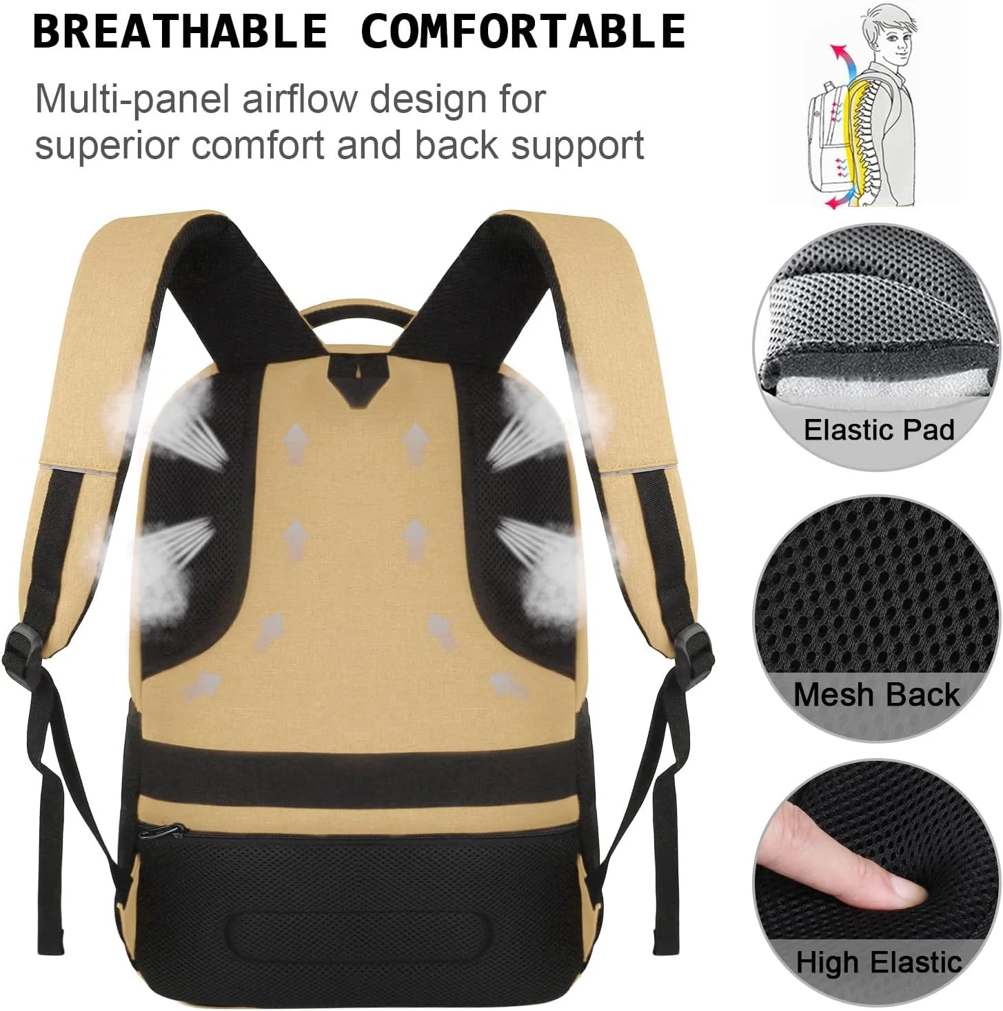 Anti-Theft Laptop Backpack | Slim Design with USB Port