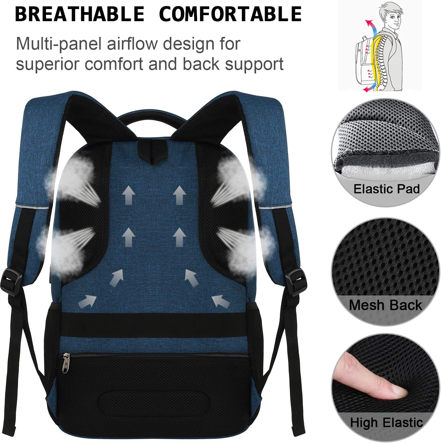 Anti-Theft Laptop Backpack | Slim Design with USB Port