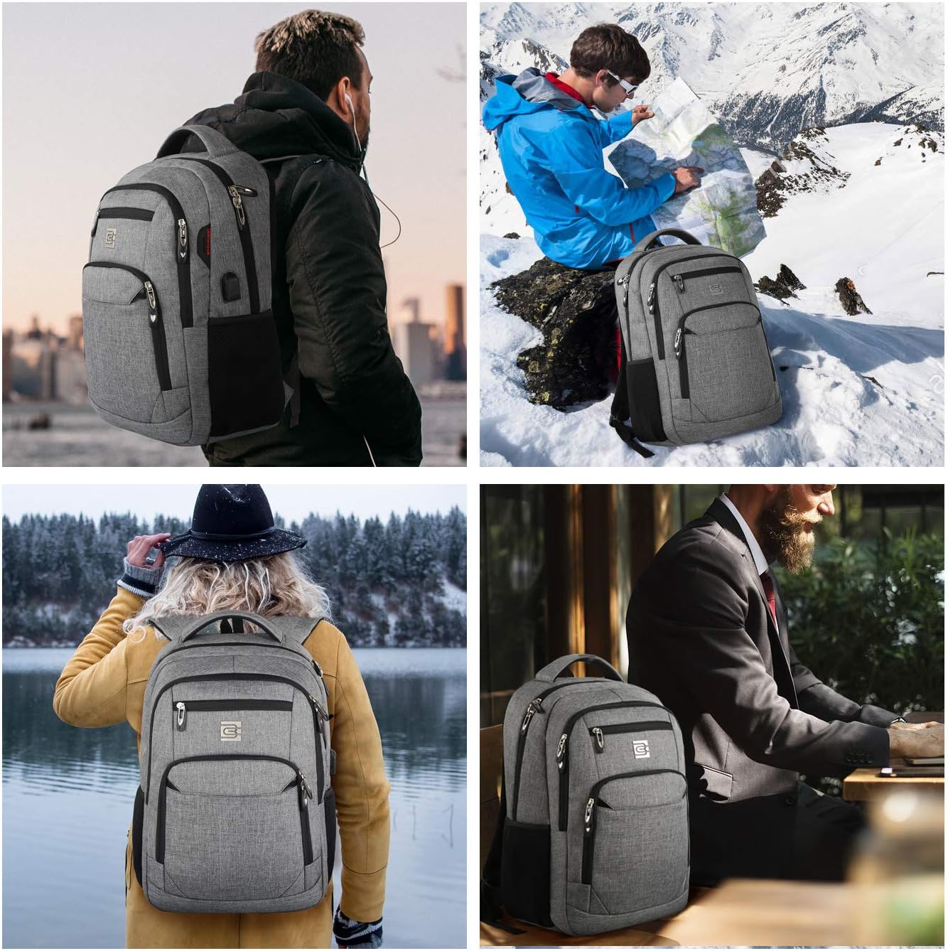 Anti-Theft Laptop Backpack | Slim Design with USB Port