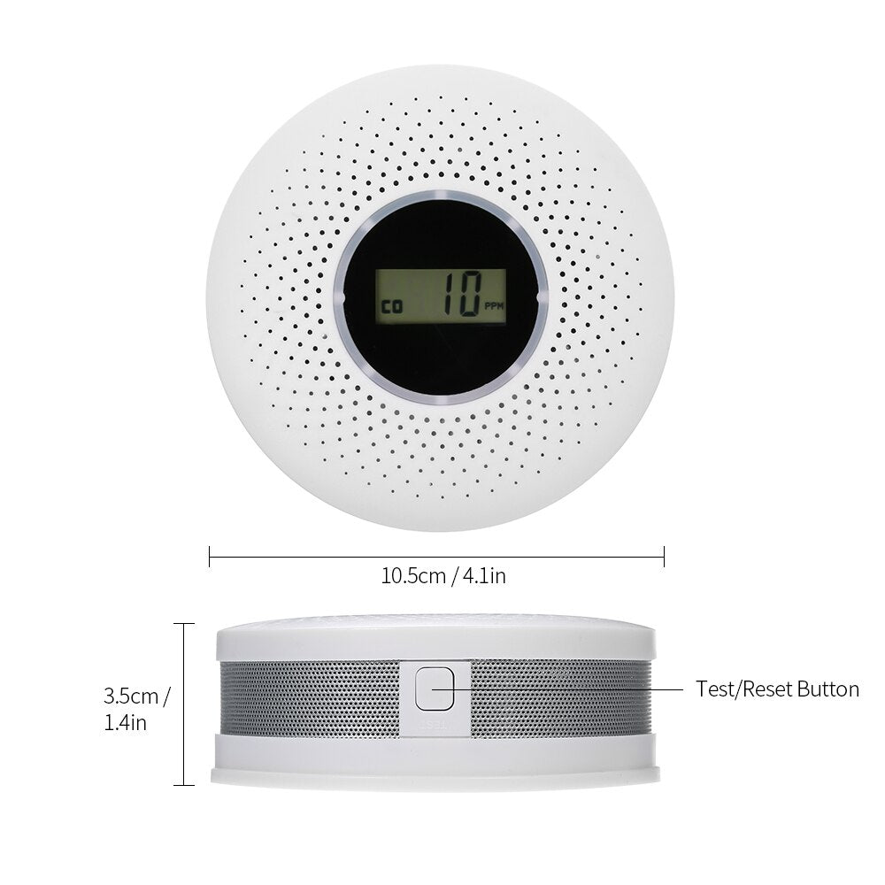 Lyra | 2-in-1 Carbon Monoxide and Smoke Sensor Combo for Home Safety