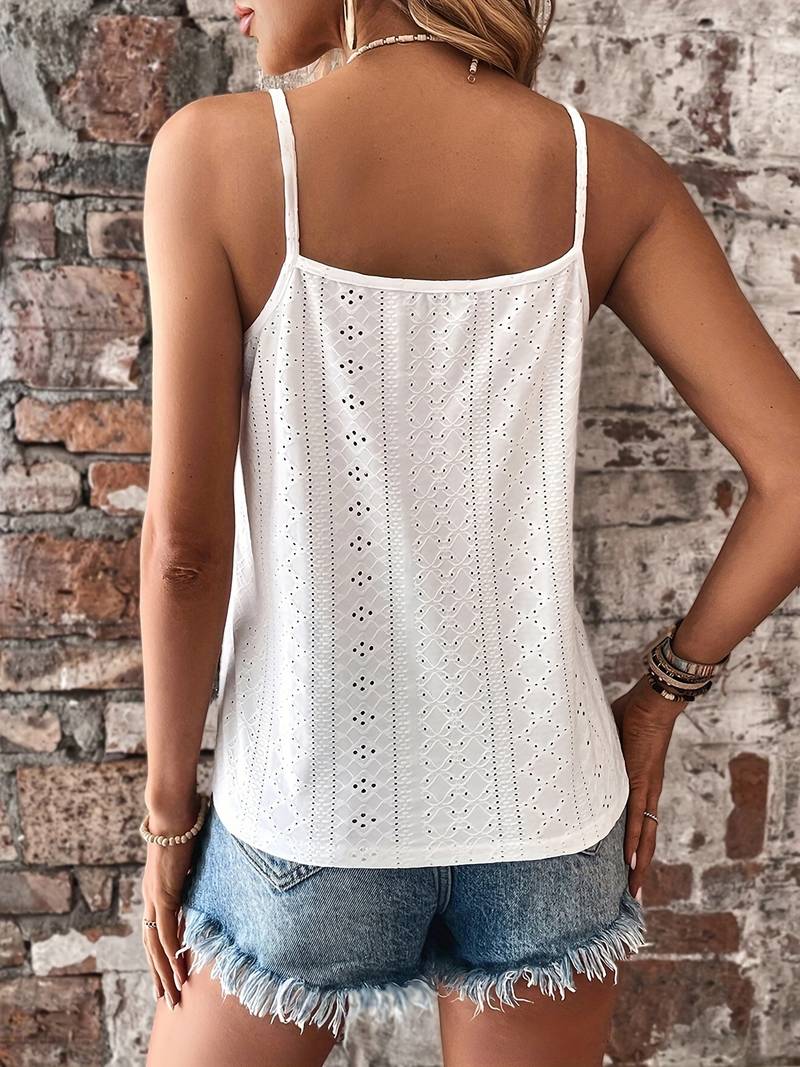 Lace Top | V-neck lace camisole | Spaghetti straps, lightweight