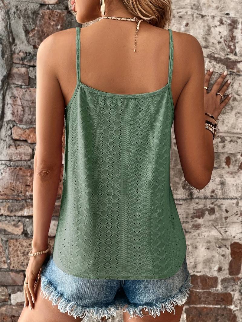 Lace Top | V-neck lace camisole | Spaghetti straps, lightweight