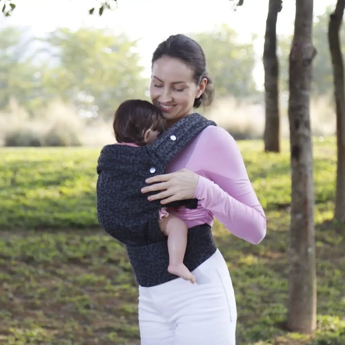 Ergonomic adjustable cotton baby carrier hands free infant to toddler