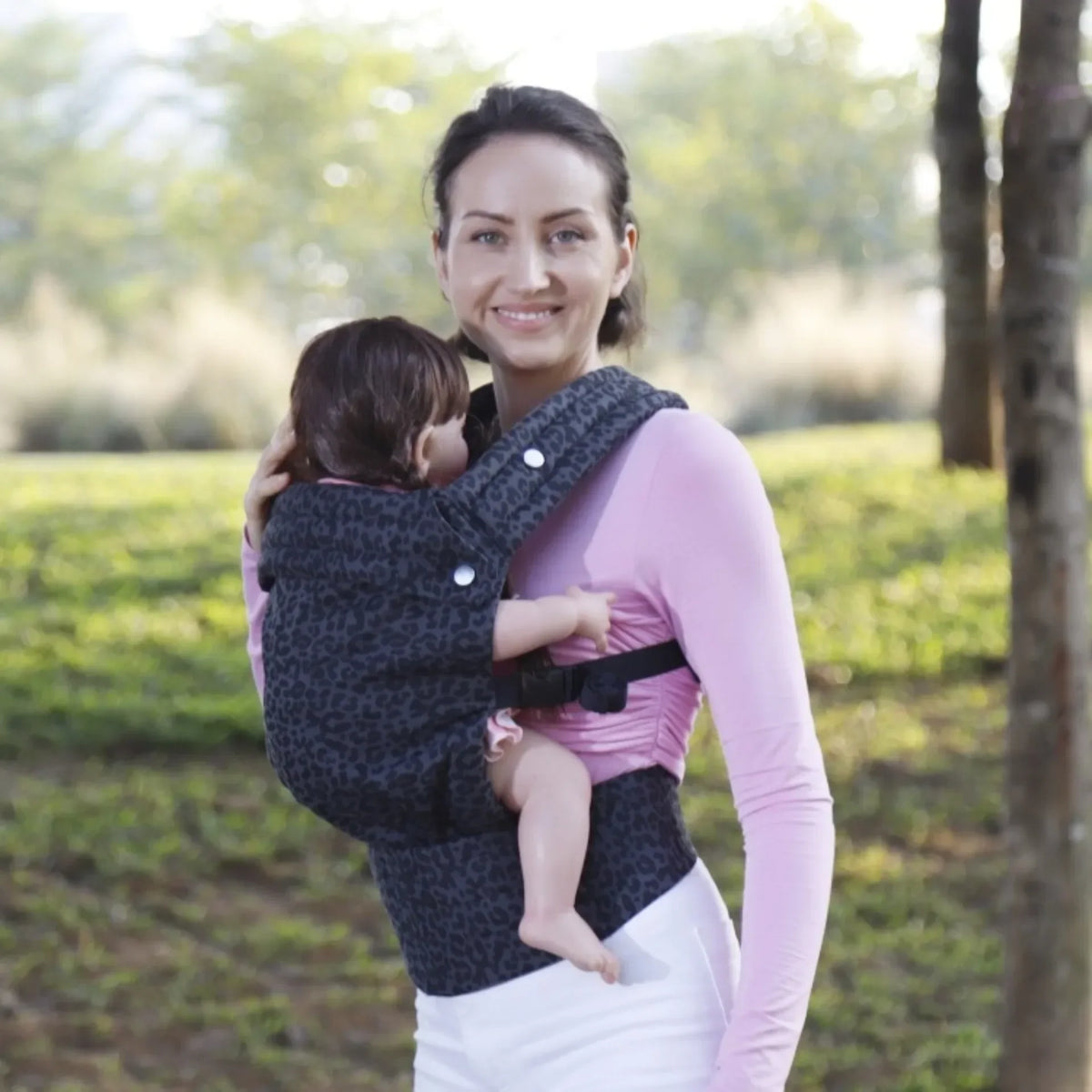 Ergonomic adjustable cotton baby carrier hands free infant to toddler