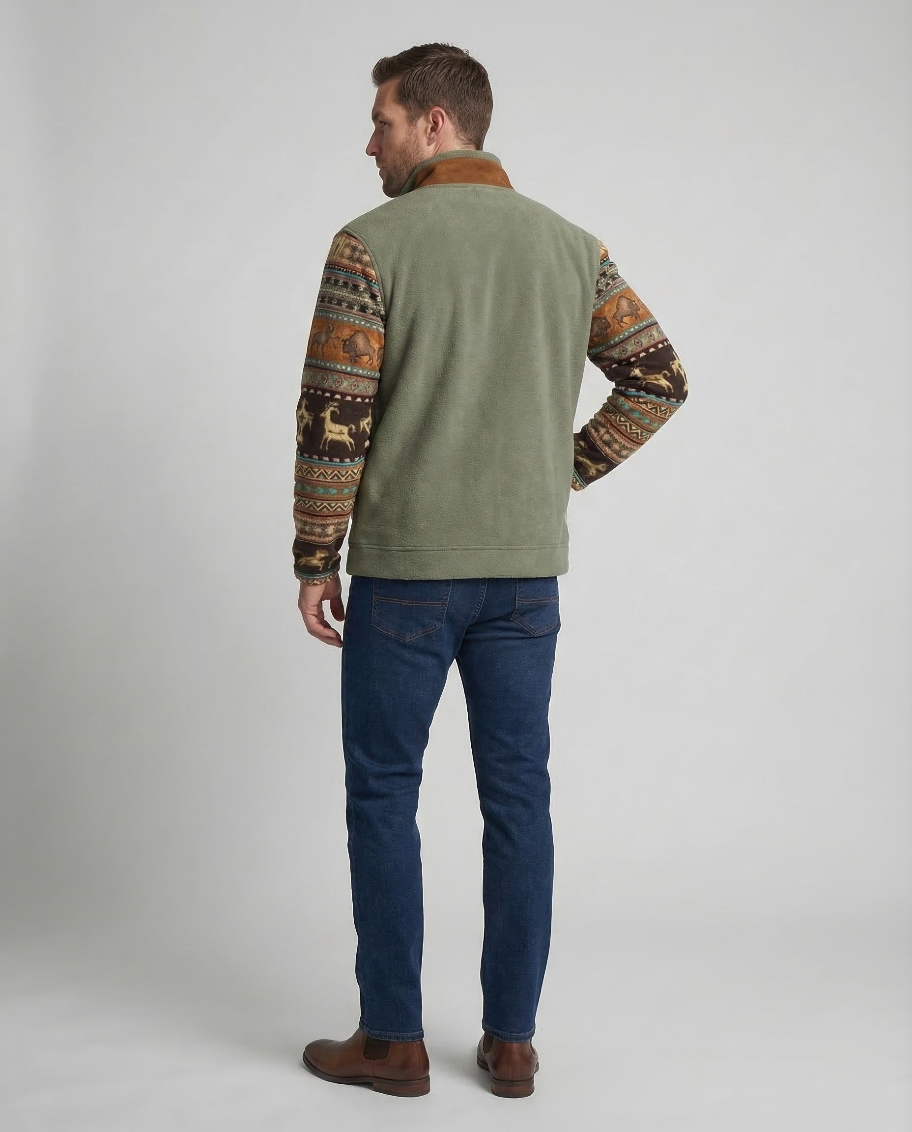 Men's Merino Fleece Jacket for Outdoor Warmth & Comfort