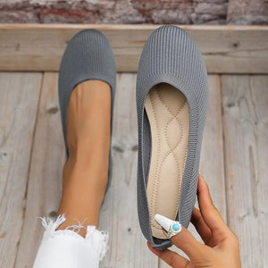 Ballerina Flats | Elastic Upper, Round Toe | Comfortable Slip-On