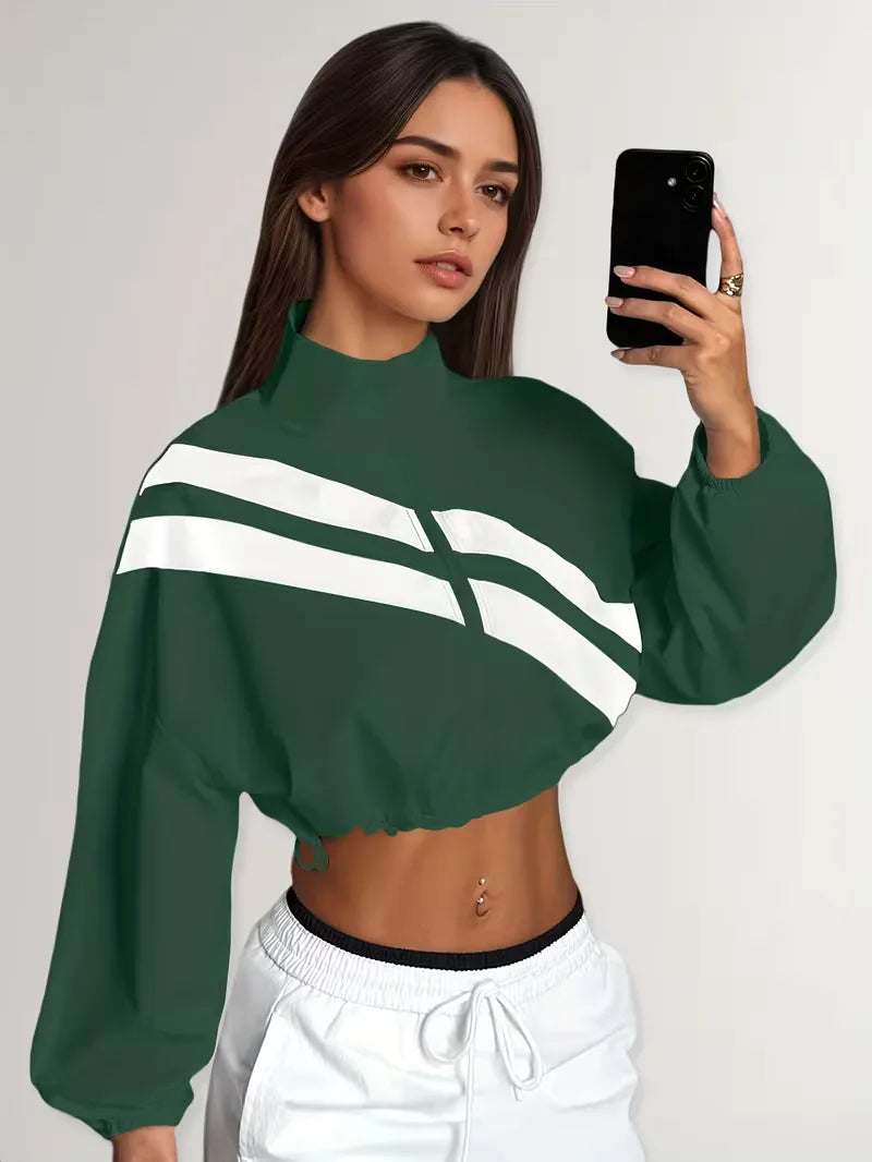 Women's Track Jacket | Oversized Streetwear, Light Blue