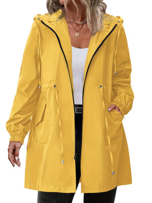 Women's Rain Jacket | Plus Size, Hooded | Lightweight Windproof