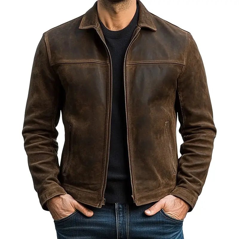 Men's Motorcycle Jacket | Slim Fit, Black and White