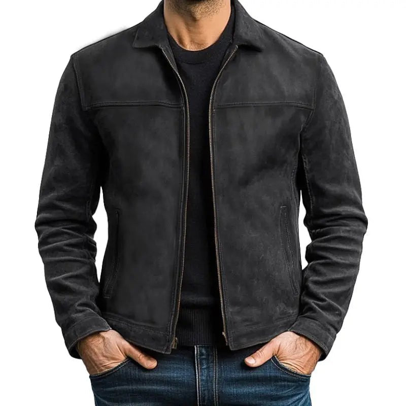 Men's Motorcycle Jacket | Slim Fit, Black and White
