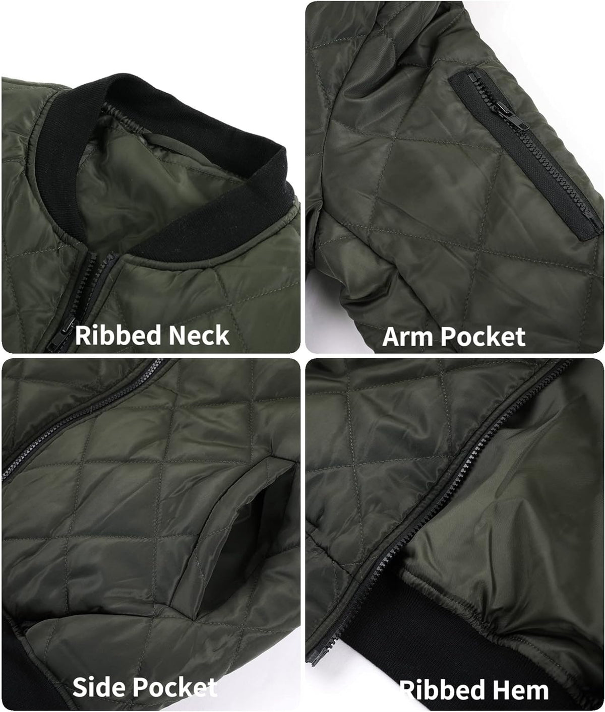 Men cotton bomber jacket padded with thick collar, solid colour