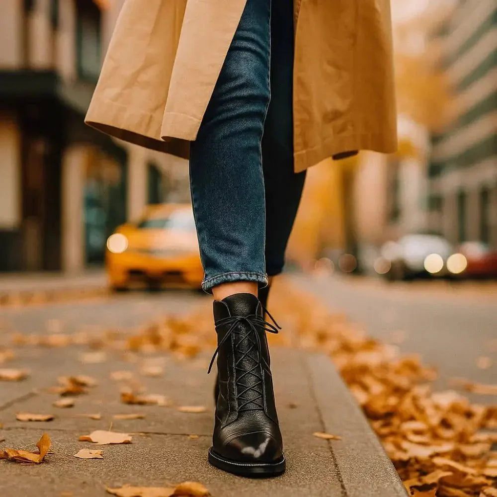 Hannah Mid-Calf Pointed Toe Ankle Boots